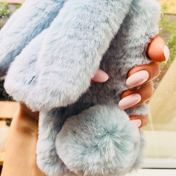 iPhone 8, 7 phone case furry bunny ears phone case - Picture 2 of 3